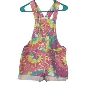 THe Childrens Place Girls Rainbow Tie Dye Shortalls In The Pink Size 12